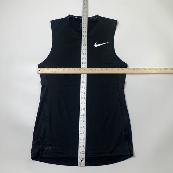 Nike Pro Tank Top Mens M Medium Tight Fit Black DriFit Sleeveless Athletic Train - Picture 4 of 9